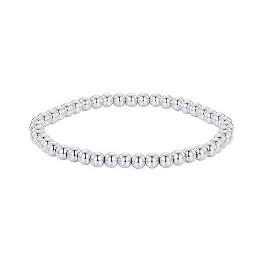 925 Sterling Silver Bracelet Silver 4Mm Bead Spherical Hollow Ball Bracelet DIY Gift Beads Link Wrist Fine Jewelry Gift