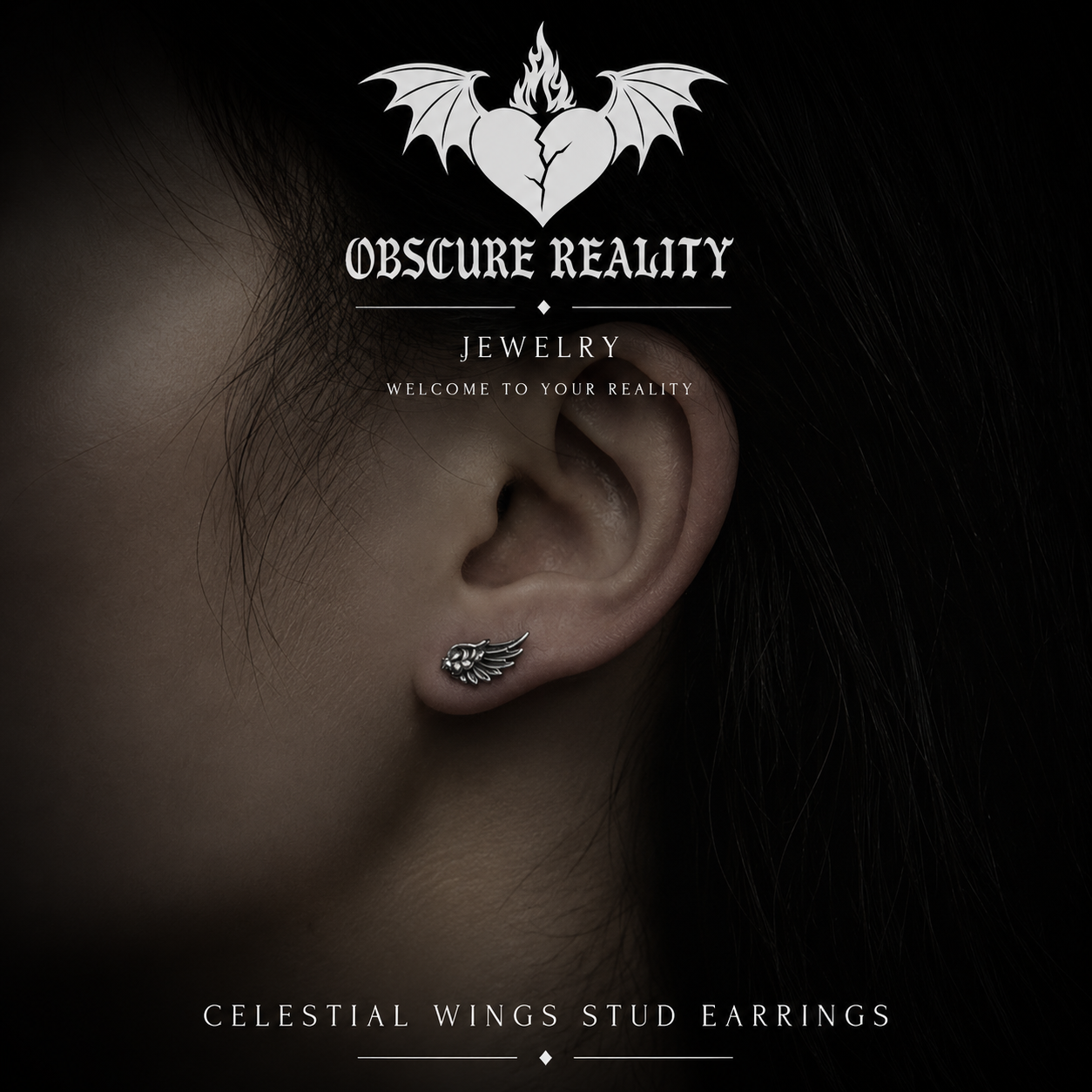 Celestial Wings Stud Earrings