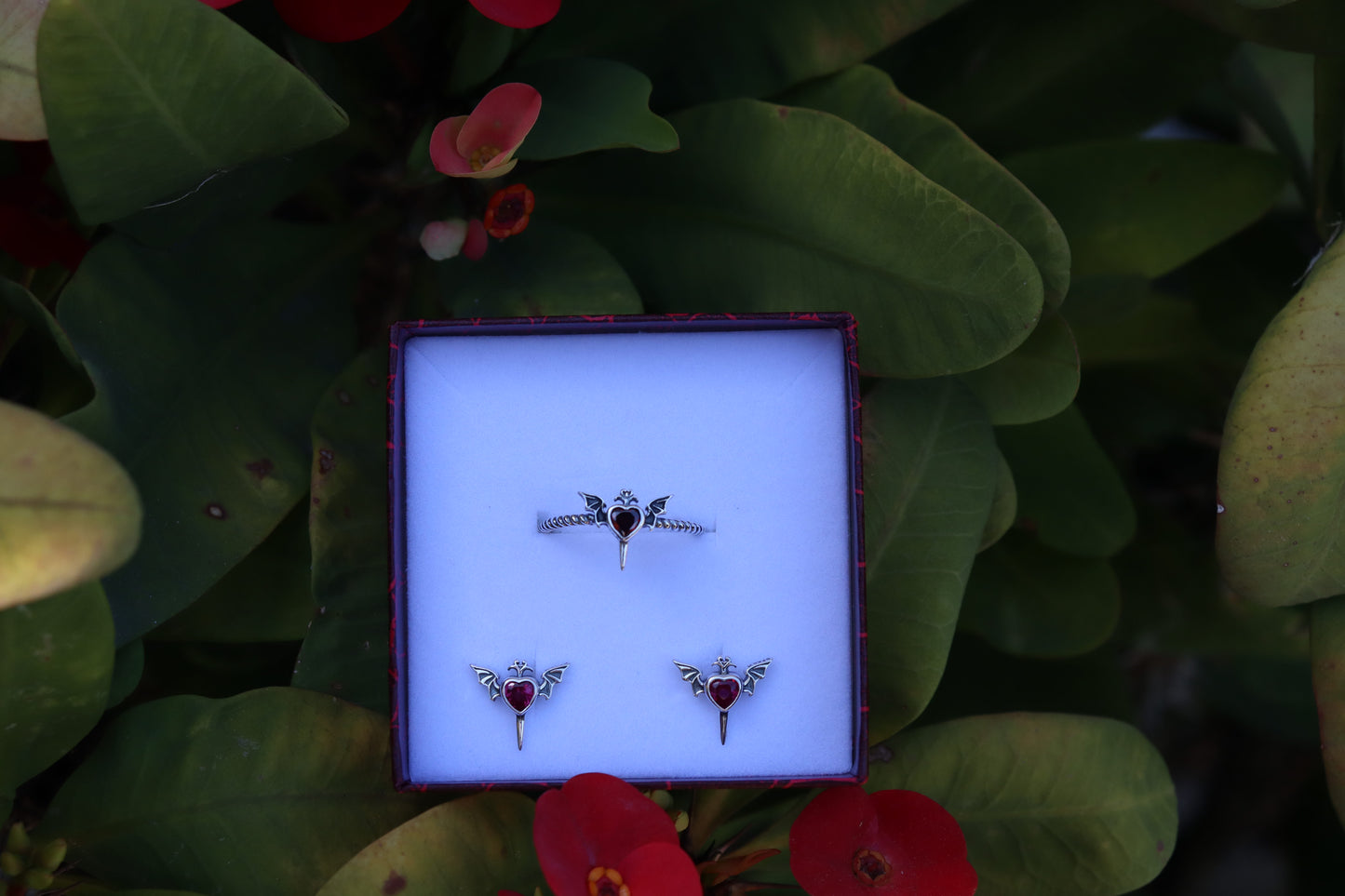 Eclipse Bat Heart Ring