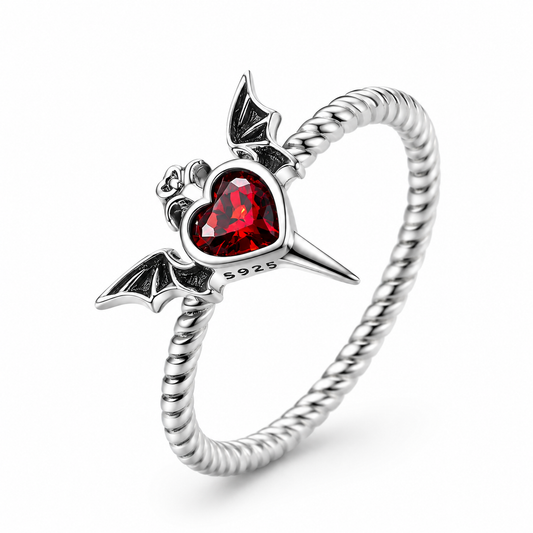 Eclipse Bat Heart Ring