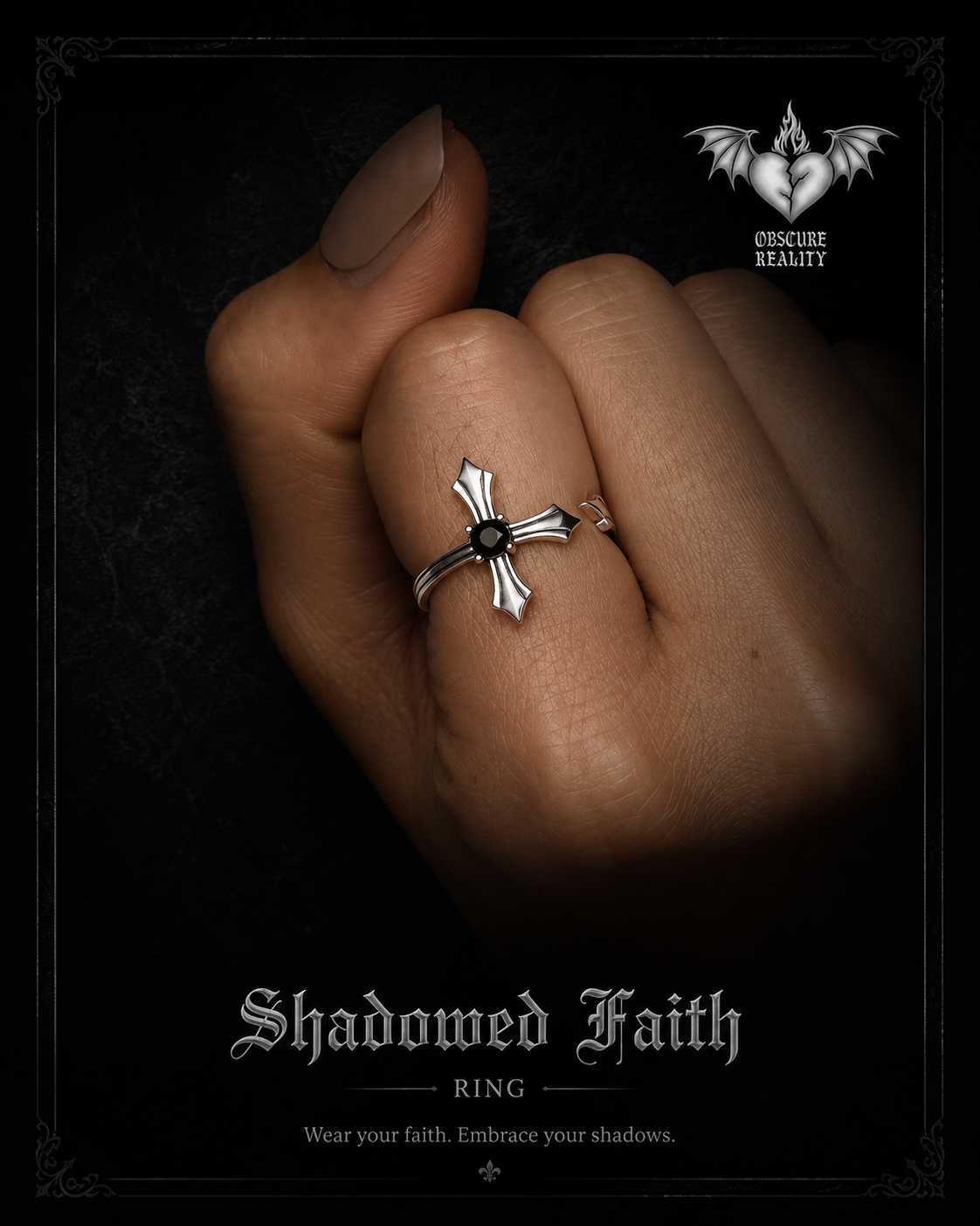 Shadowed Faith Ring