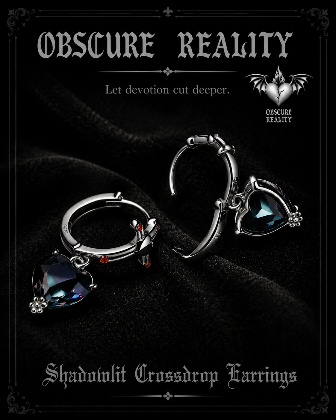 Shadowlit Crossdrop Earrings