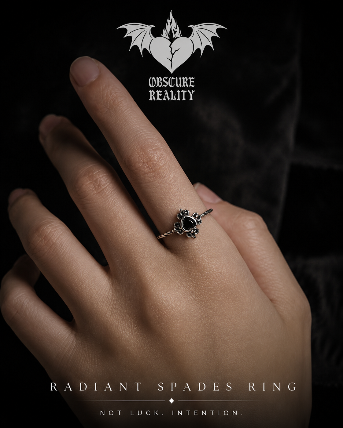 Radiant Spades Ring