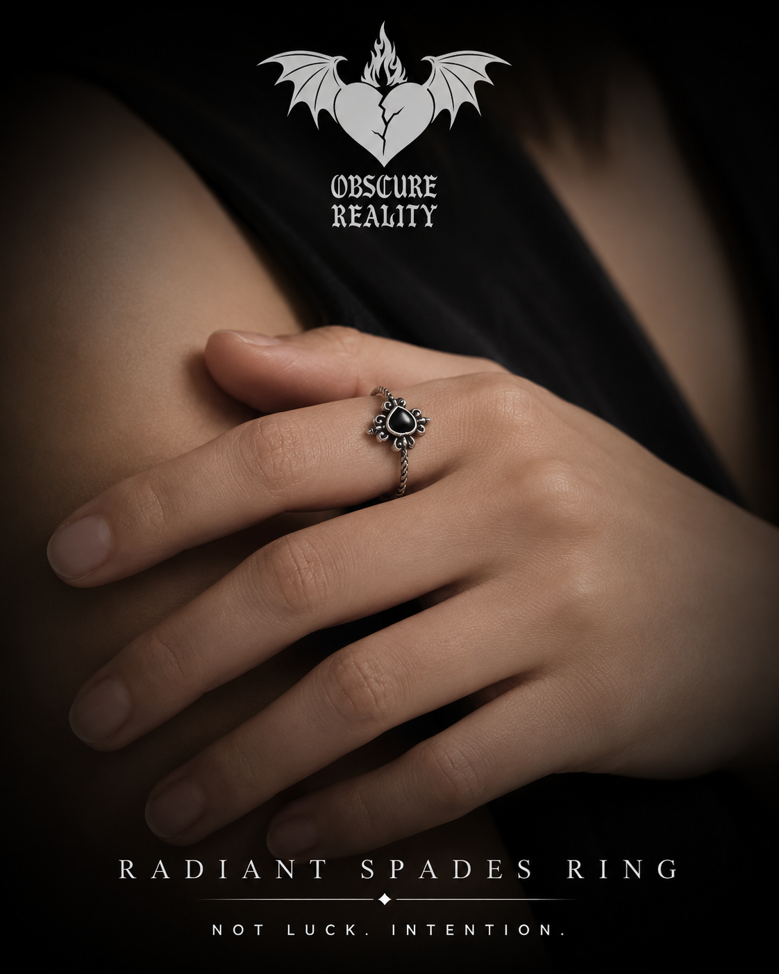 Radiant Spades Ring