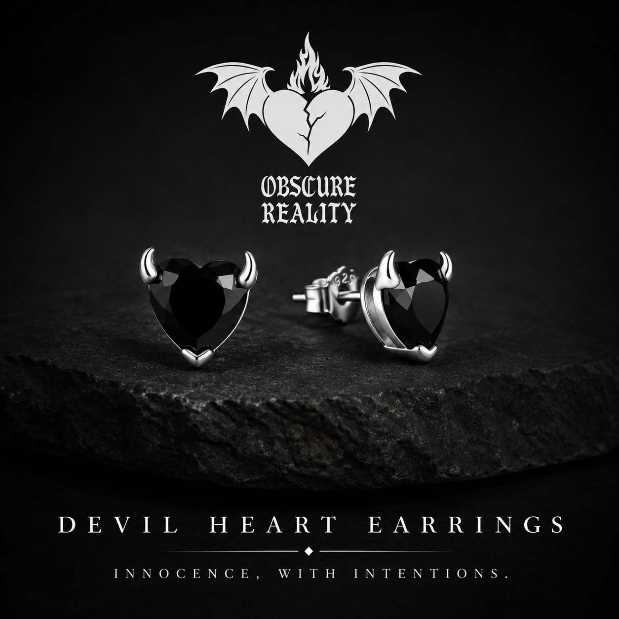 Devil Heart Earrings