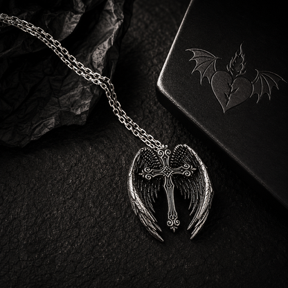 Falling Faith Cross Necklace