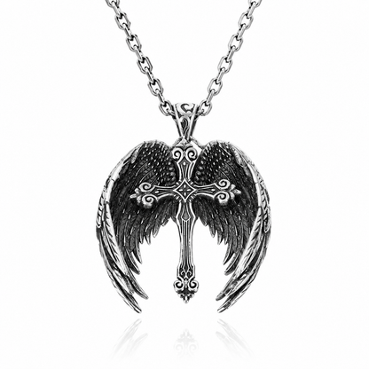 Falling Faith Cross Necklace